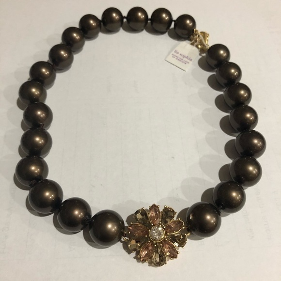 Lia Sophia Jewelry - Lia Sophia bronze & rose gold bauble necklace NWT